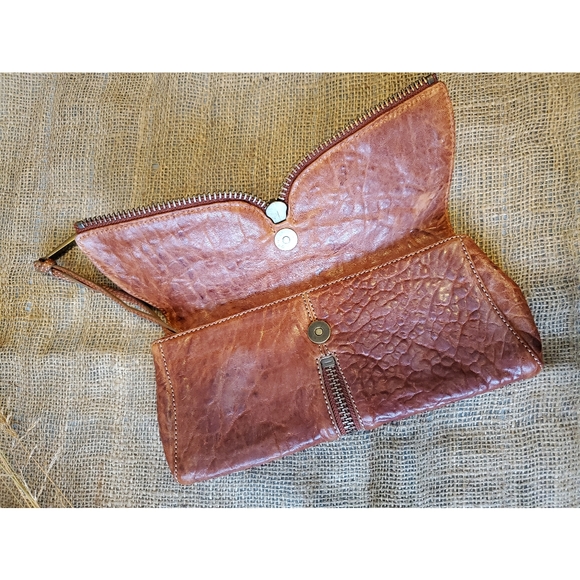 Kooba Audrey Cognac Leather Clutch - Picture 4 of 5